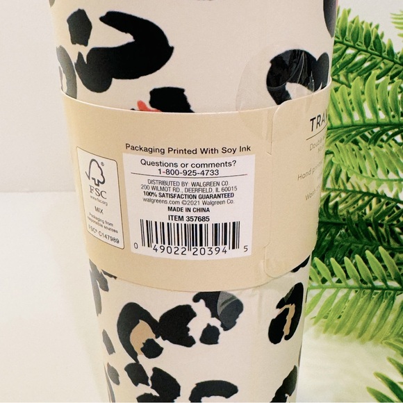 Modern Expressions Leopard Stainless Steel 17 oz Travel Coffee Tea Mug NWT - Picture 7 of 10